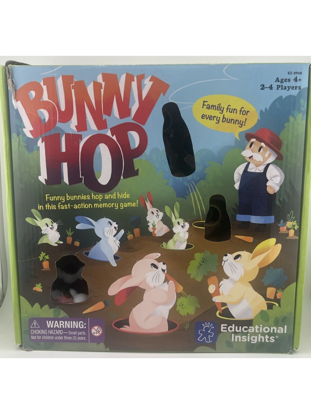 Bunny Hop Memory Board Game Educational Insights EI-2910 Ages 4+ OO200
